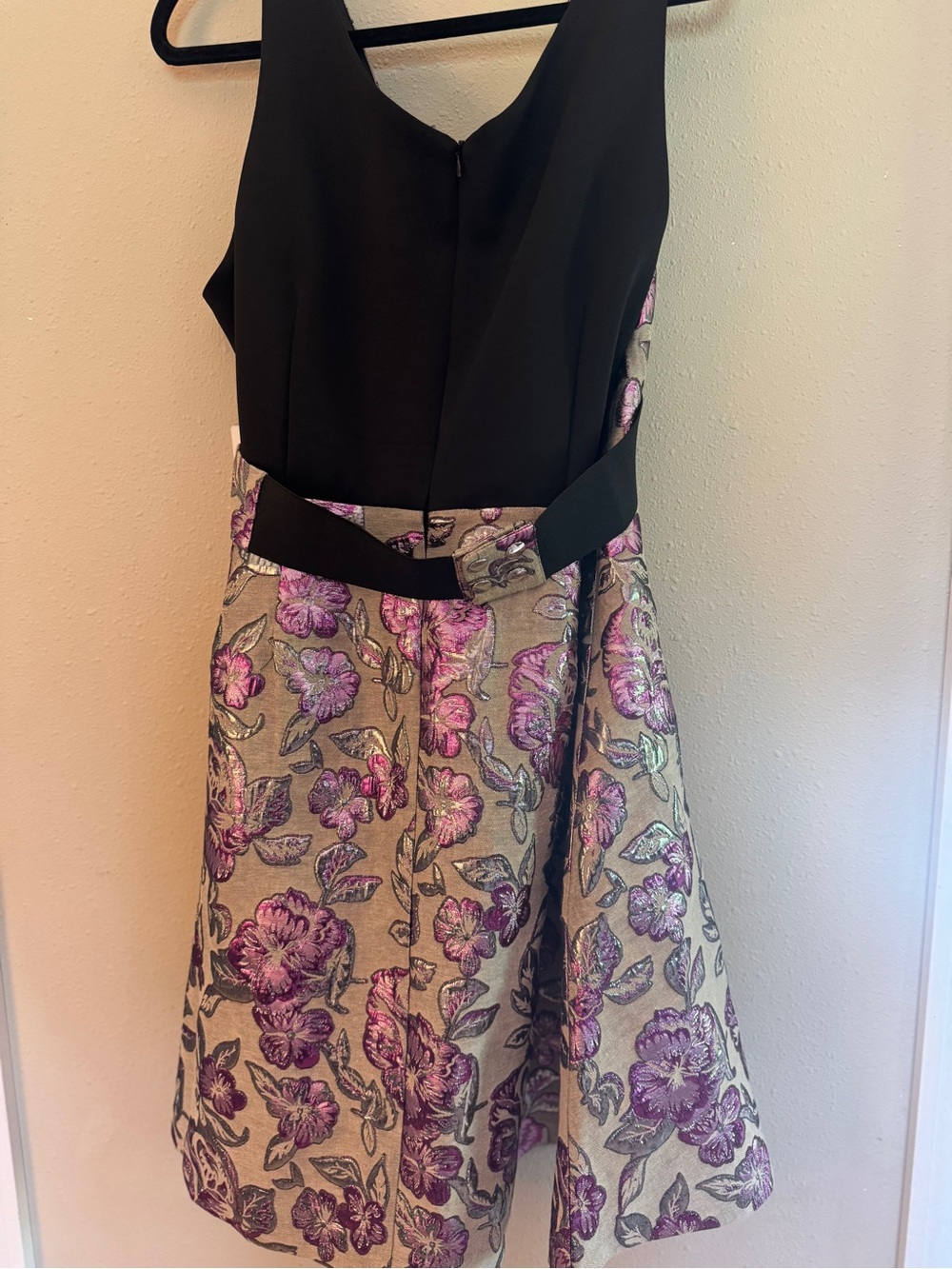 Eloquii Metallic Brocade Floral Fit and Flare Dress 18 nwt Feminine - Picture 5 of 13